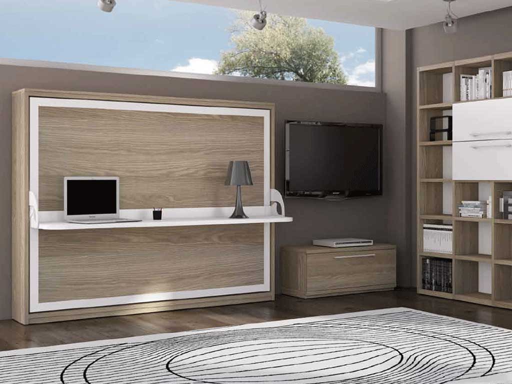 Cama abatible con mesa incorporada