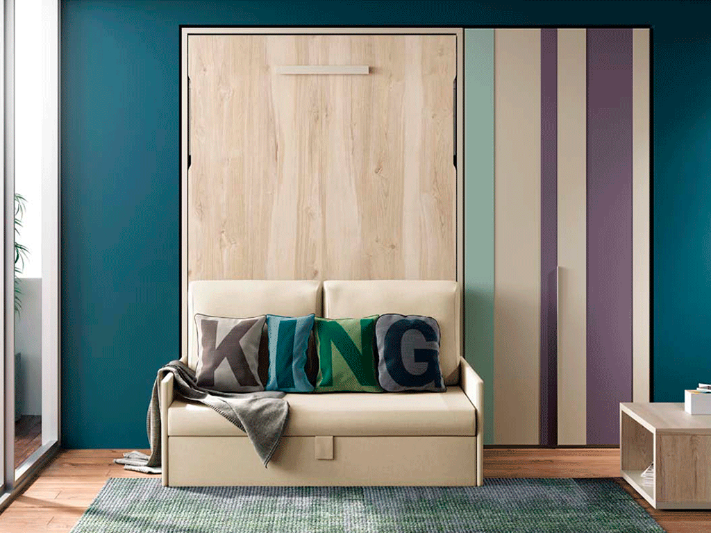 cama abatible con sofa modelo plus.