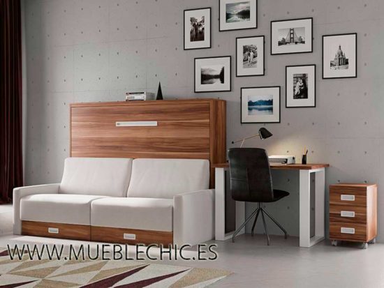 Cama plegable con sofá