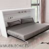 Cama abatible con estanterías interiores