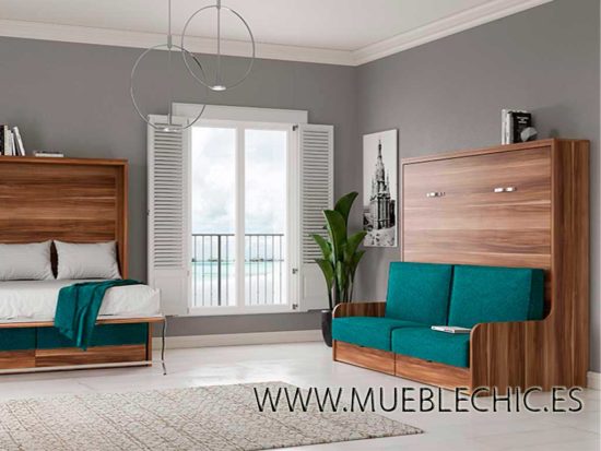 Cama-abatible-horizontal-con-sofá