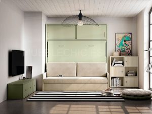 Cama abatible con altillo y sofá con arcon OT13 transporte gratuito