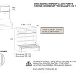 cama abatible con altillo y sofa con arcon ot13 dibujo medidas fondo 60