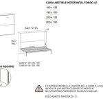 cama abatible ot11 fondo 42 dibujo tecnico